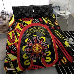 Australia Indigenous Children's Day Bedding Set Strong In Culture Stronger Together Aboriginal Art