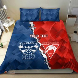 Custom Swans And Cats Football Bedding Set 2024 Together Dynamic Version