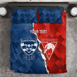 Custom Swans And Cats Football Bedding Set 2024 Together Dynamic Version