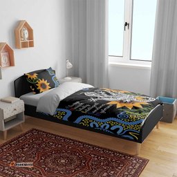 Australia Autism Awareness Bedding Set Brave Strong Aussie Lizard Aboriginal Art