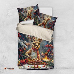 Kangaroo Chef Christmas in July Bedding Set