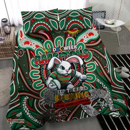 NAIDOC Week 2024 Rabbitohs Bedding Set Mascot Rugby DT02
