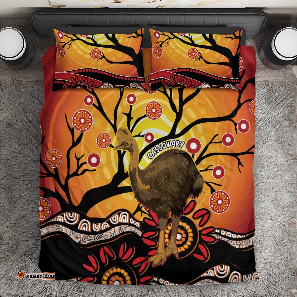 Keeper Of The Rainforest Cassowary Bedding Set Aboriginal Art