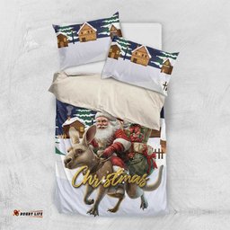 Kangaroo Australia Christmas Bedding Set Xmas Pattern