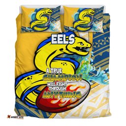 Parramatta Eels Bedding Set - A True Champion Will Fight Through Anything With Polynesian Patterns
