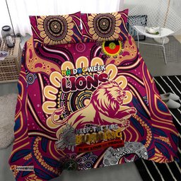 Brisbane Lions NAIDOC Week 2024 Bedding Set Mascot Football DT02
