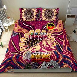 Brisbane Lions NAIDOC Week 2024 Bedding Set Mascot Football DT02