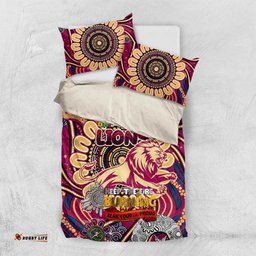 Brisbane Lions NAIDOC Week 2024 Bedding Set Mascot Football DT02