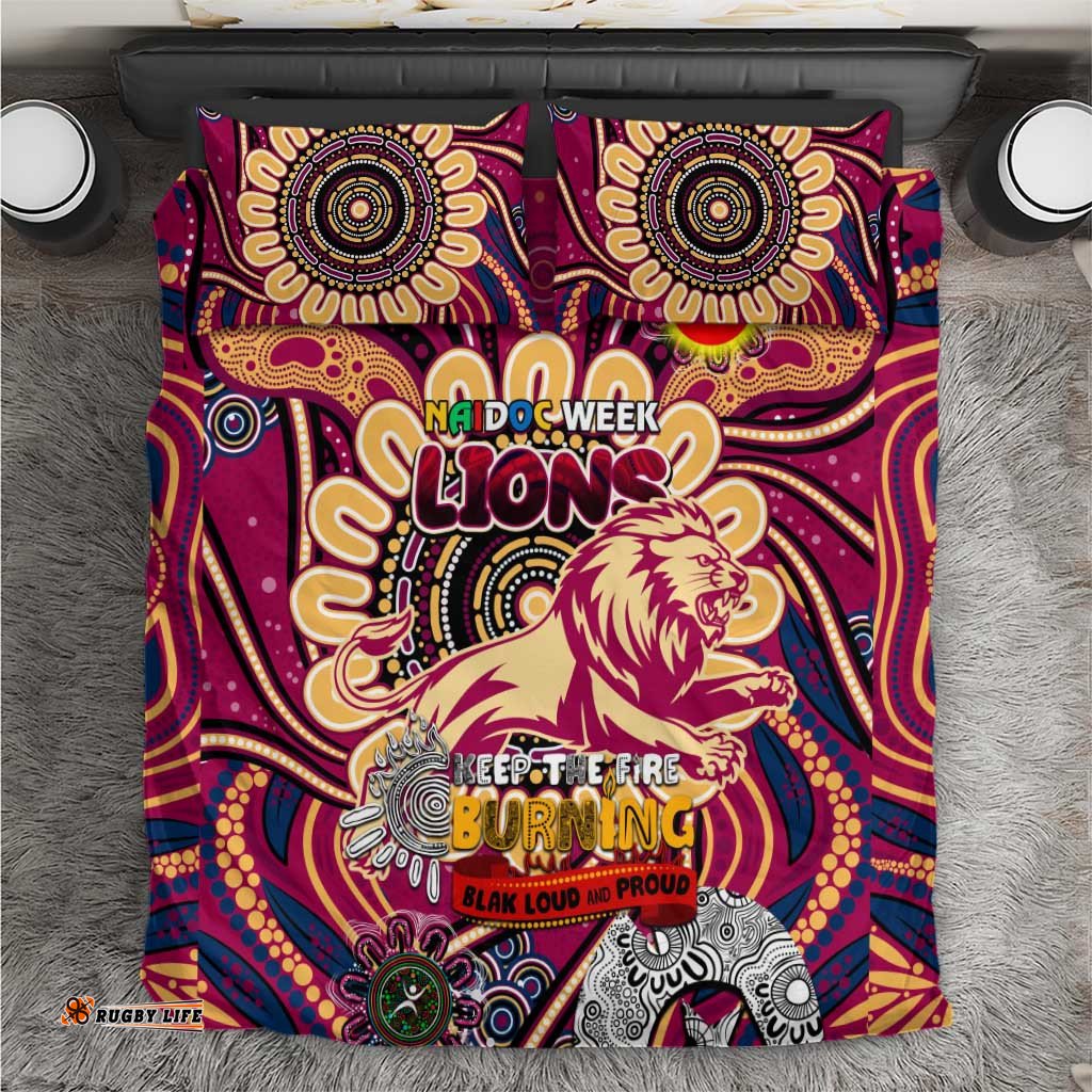 Brisbane Lions NAIDOC Week 2024 Bedding Set Mascot Football DT02