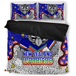 New Zealand Warriors Custom Bedding Set - Team With Dot And Star Patterns For Tough Fan Bedding Set