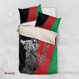 Custom Afghanistan Cricket Bedding Set Sporty Version