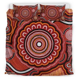 Australia Aboriginal Inspired Bedding Set - Aboriginal Inspired Dot Art Painting VER 13