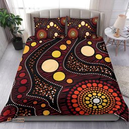 Australia Aboriginal Inspired Bedding Set - Aboriginal Inspired Art Ver01