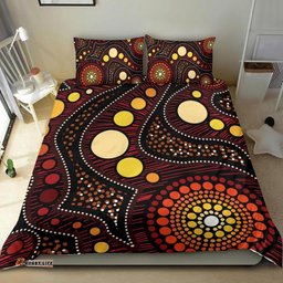 Australia Aboriginal Inspired Bedding Set - Aboriginal Inspired Art Ver01
