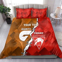 Personalised Giants And Swans Football Bedding Set Dynamic Style