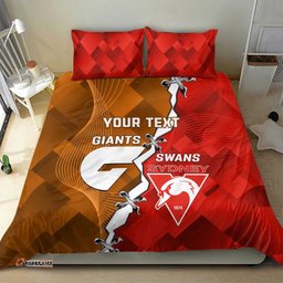Personalised Giants And Swans Football Bedding Set Dynamic Style