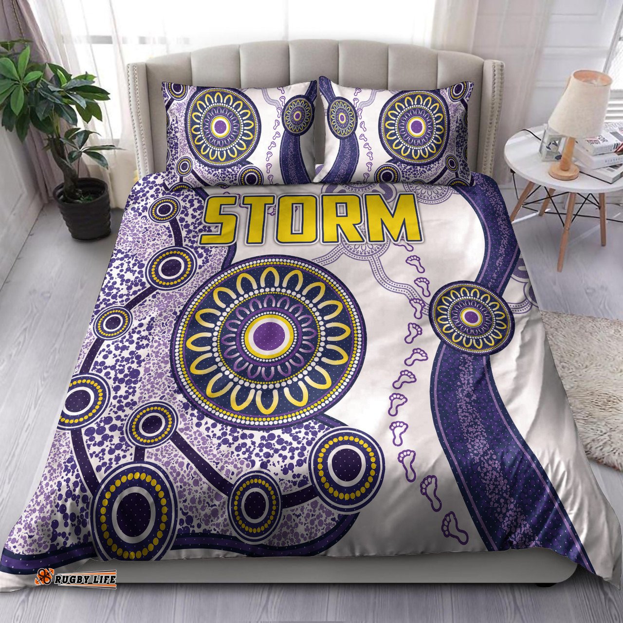 Melbourne Storm Bedding Set - Custom Super Melbourne Storm Bedding Set