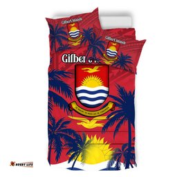 Australia  South Sea Islanders Bedding Set - Gilbert Islands In Polynesian Pattern With Coconut Trees Bedding Set