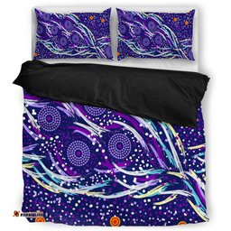 Australia Aboriginal Bedding Set - Purple Dot Dreamtime Bedding Set