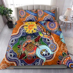 Custom NAIDOC Week 2024 GWS Giants Bedding Set Australia Aboriginal Dot Painting DT02