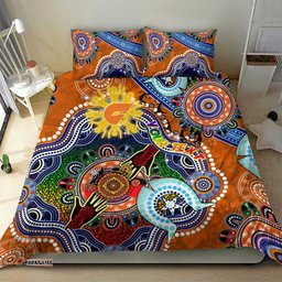 Custom NAIDOC Week 2024 GWS Giants Bedding Set Australia Aboriginal Dot Painting DT02