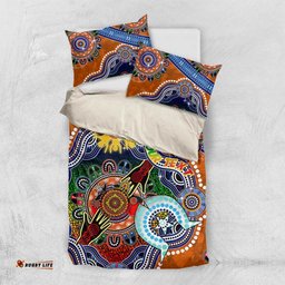 Custom NAIDOC Week 2024 GWS Giants Bedding Set Australia Aboriginal Dot Painting DT02