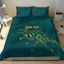 Custom Australia Rugby Bedding Set Proud of Aussie Kangaroo
