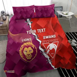 Custom Swans And Lions Football Bedding Set 2024 Go Champions Final Dynamic Version