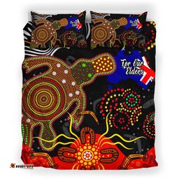 Australia Naidoc Week Bedding Set - Naidoc with Australia Flag and Aboriginal Inspired Dot Pattern Bedding Set