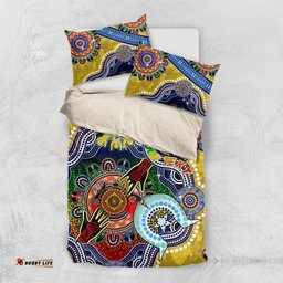 Personalised Eels NAIDOC Week 2024 Bedding Set Australia Aboriginal Dot Painting DT02