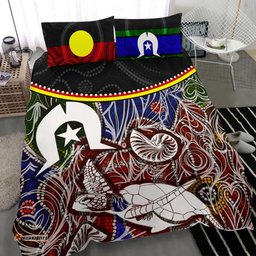 Australia Bedding Set - Aboriginal Inspired Dot In Naidoc Week Style