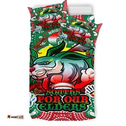 South Sydney Rabbitohs Custom Bedding Set - Souths Super Bunny Naidoc Week For Our Elders Aboriginal Inspired