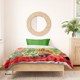 Personalised Mascot Raiders ANZAC Bedding Set Lest We Forget DT02