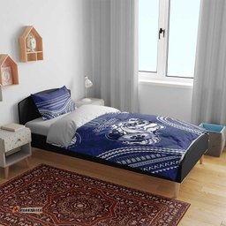 Bulldogs Rugby Custom Bedding Set Go Berries With Polynesian Style