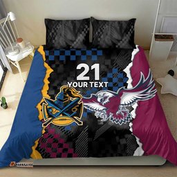 Titans and Manly Eagle Bedding Set Rugby Together Sporty Style