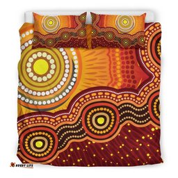Australia Aboriginal Inspired Bedding Set - Sunrise Aboriginal Inspired Art