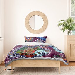 Personalised Eagles NAIDOC Week 2024 Bedding Set Australia Aboriginal Dot Painting DT02