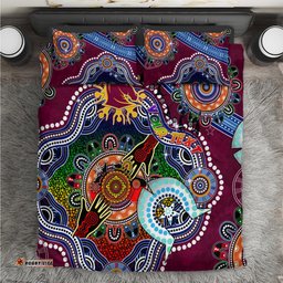 Personalised Broncos NAIDOC Week 2024 Bedding Set Australia Aboriginal Dot Painting DT02