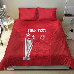 Custom England Cricket Bedding Set 3rd Champions World Cup Proud
