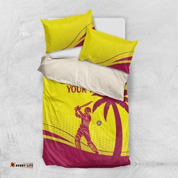 Custom West Indies Cricket Bedding Set 2024 World Cup Go Windies