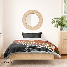 New Zealand ANZAC Rugby Bedding Set Soldier Fern With Kiwi Bird