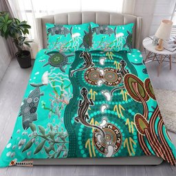 Australia Aboriginal Inspired Bedding Set - Aboriginal Inspired Sea and Life