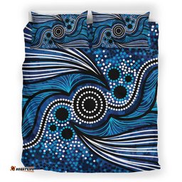 Australia Aboriginal Inspired Bedding Set - Aboriginal Inspired Dot Art Painting Ver 9