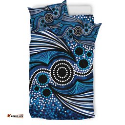 Australia Aboriginal Inspired Bedding Set - Aboriginal Inspired Dot Art Painting Ver 9