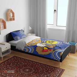 Custom AFL Eagles NAIDOC Week Bedding Set Keep The Fire Burning Indigenous Art