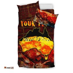 Australia Aboriginal Inspired Personalised Bedding Set - Anangu Custodians