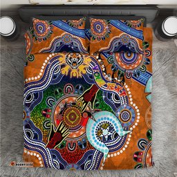 Personalised Tigers NAIDOC Week 2024 Bedding Set Australia Aboriginal Dot Painting DT02