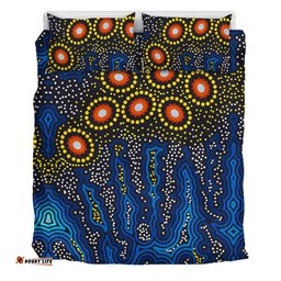 Australia Aboriginal Bedding Set - Aboriginal Dreaming Dot Art Bedding Set