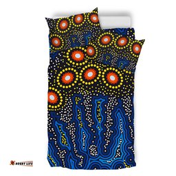 Australia Aboriginal Bedding Set - Aboriginal Dreaming Dot Art Bedding Set