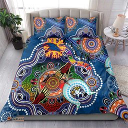 Custom NAIDOC Week 2024 Adelaide Crows Bedding Set Australia Aboriginal Dot Painting DT02